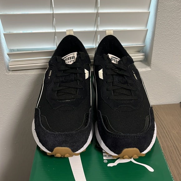 NWT Men's Puma Rider Future Vintage Casual Sneakers - Black Suede - 39016702 - Picture 6 of 11